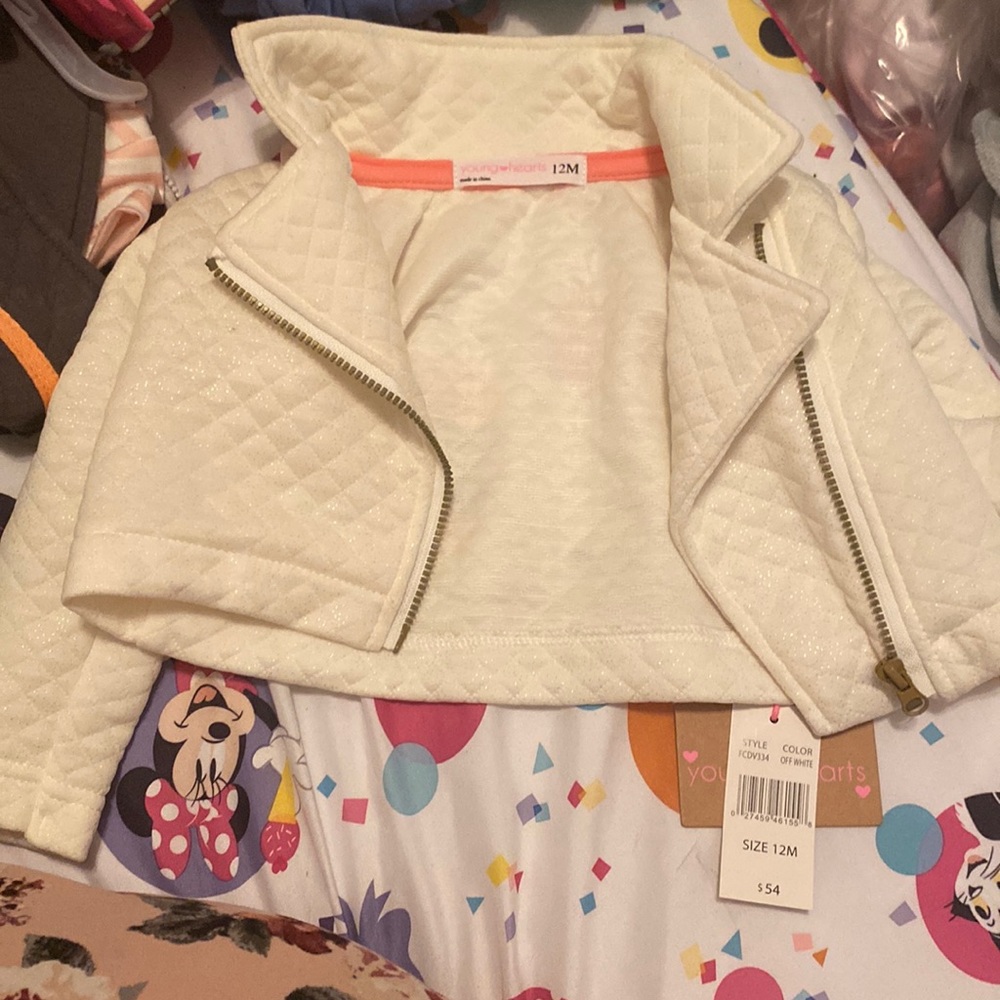 White coat for up to 12 month year old baby girl